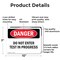 Signmission Do Not Enter Test In Progress Danger Sign, Aluminum, 10in W x 7in L, 2PK OS-2PACK-DS-A-710-L-2139 - alternate 5